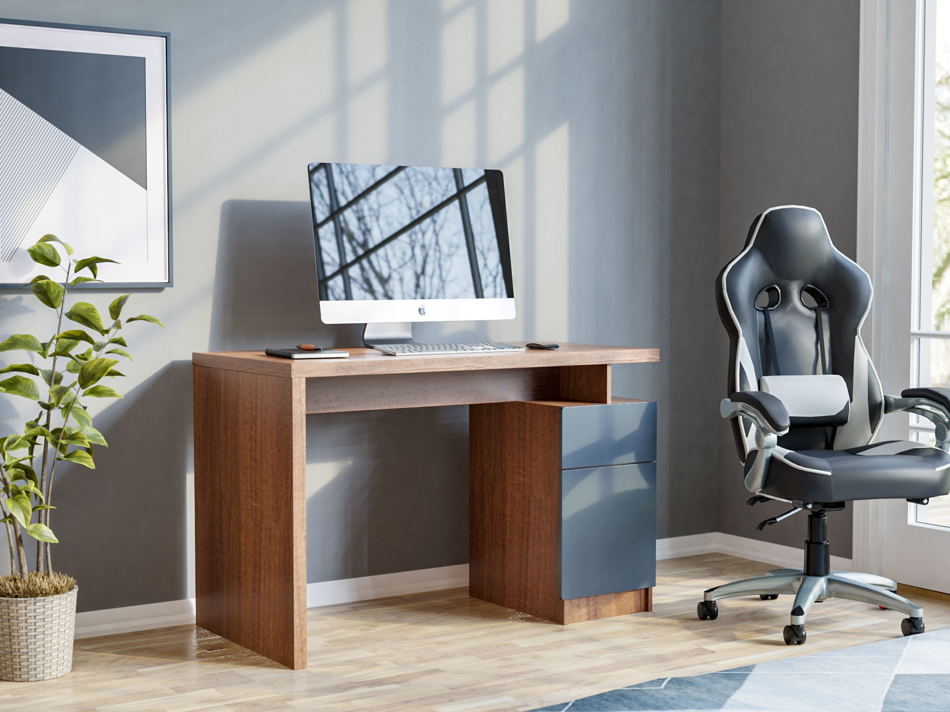Modern Office Desk  3D model_1
