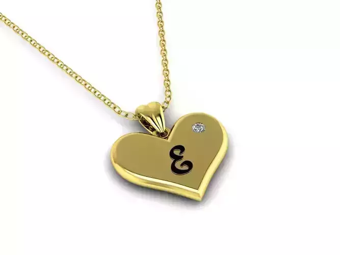 Alphabet ENAMEL Pendant Letter E
