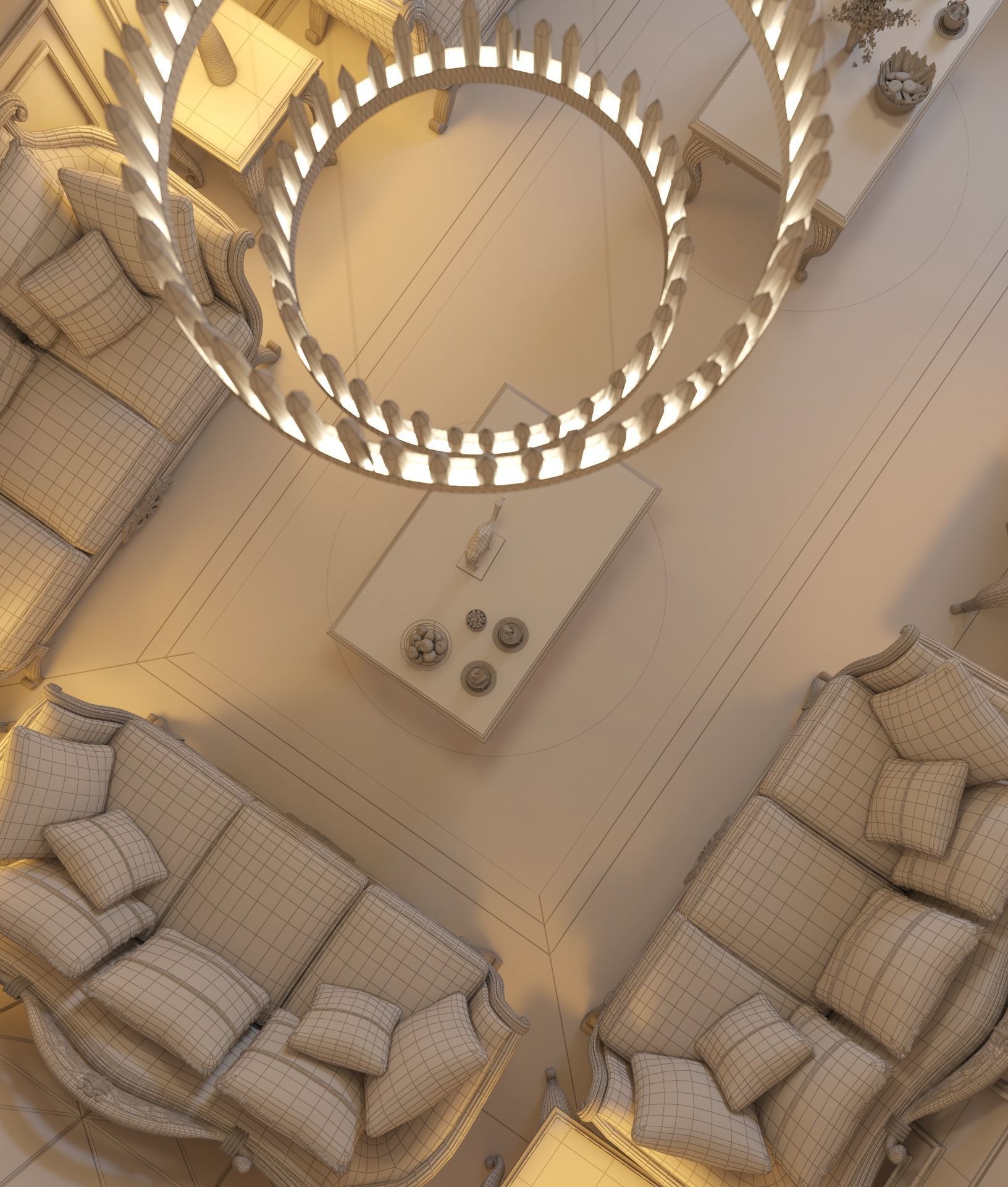 Classic Interior - Classic Living room - Sitting Room  3D model_26