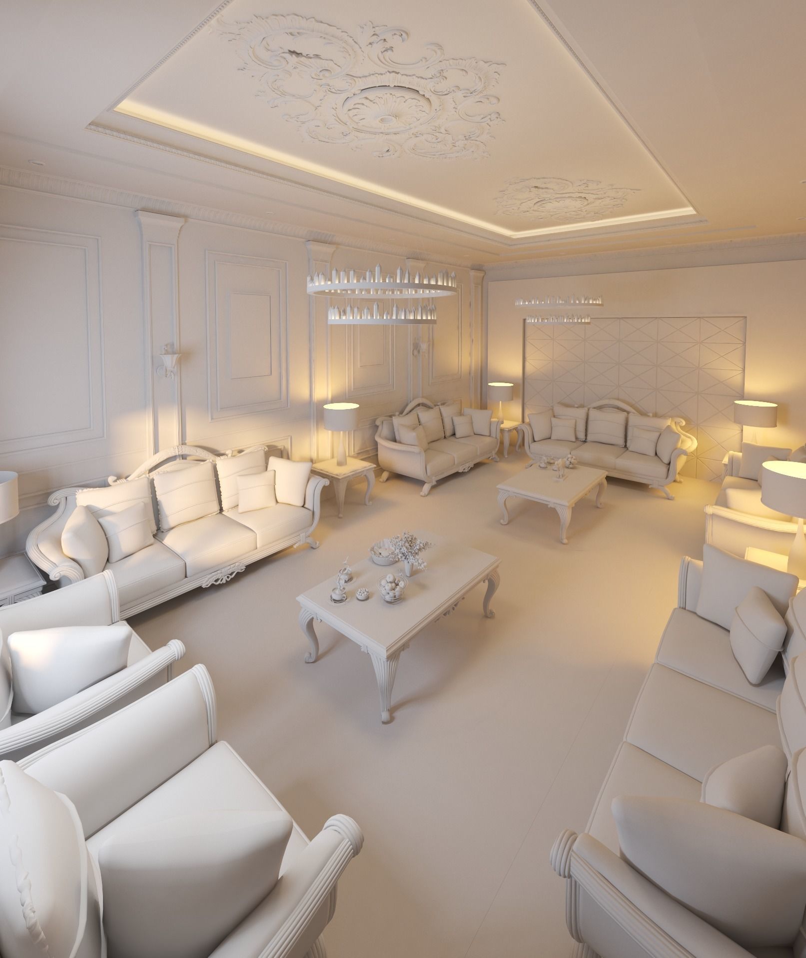 Classic Interior - Classic Living room - Sitting Room  3D model_21