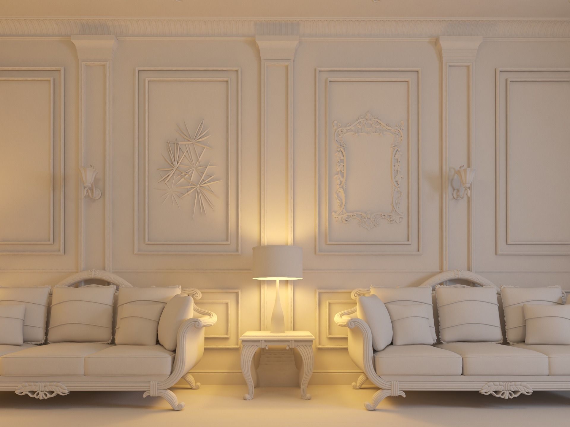 Classic Interior - Classic Living room - Sitting Room  3D model_17