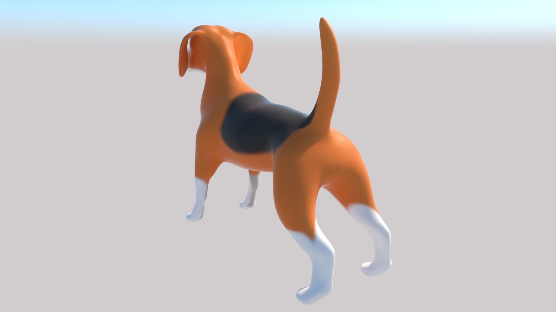 3d Model Bigl beagle dog Free 3D model_5