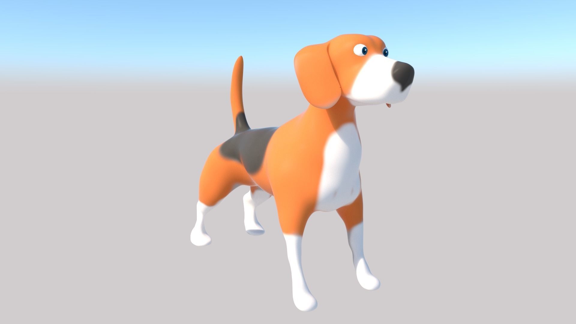 3d Model Bigl beagle dog Free 3D model_4