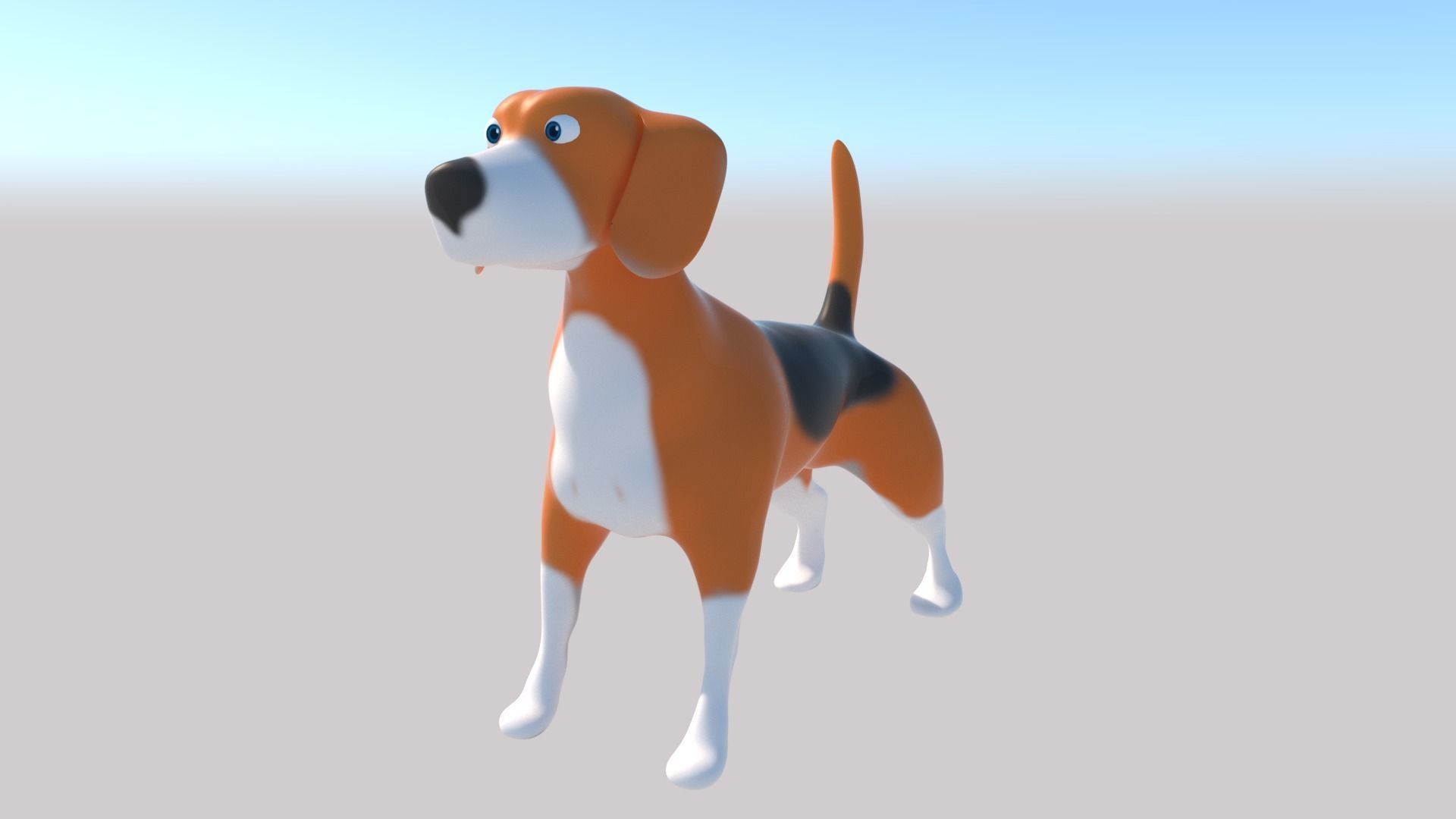 3d Model Bigl beagle dog Free 3D model_3