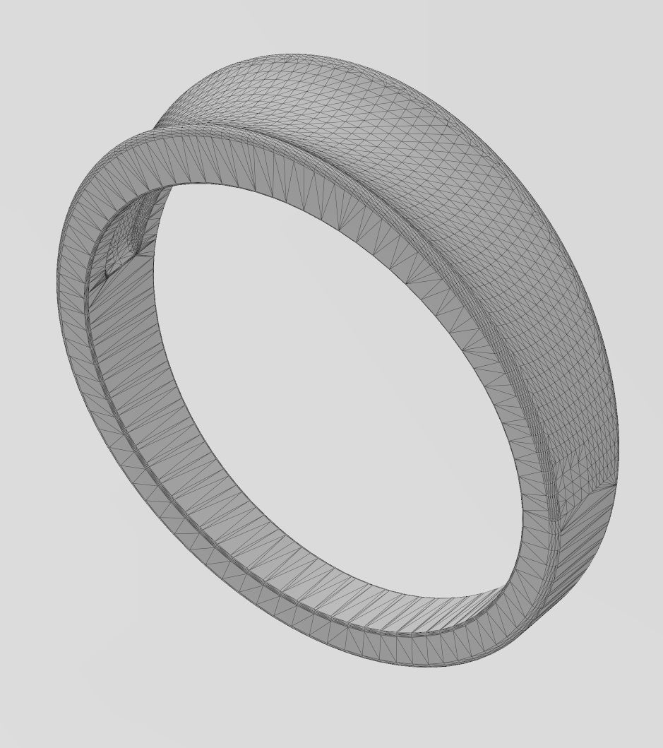 Simple concave band 3D print model_13