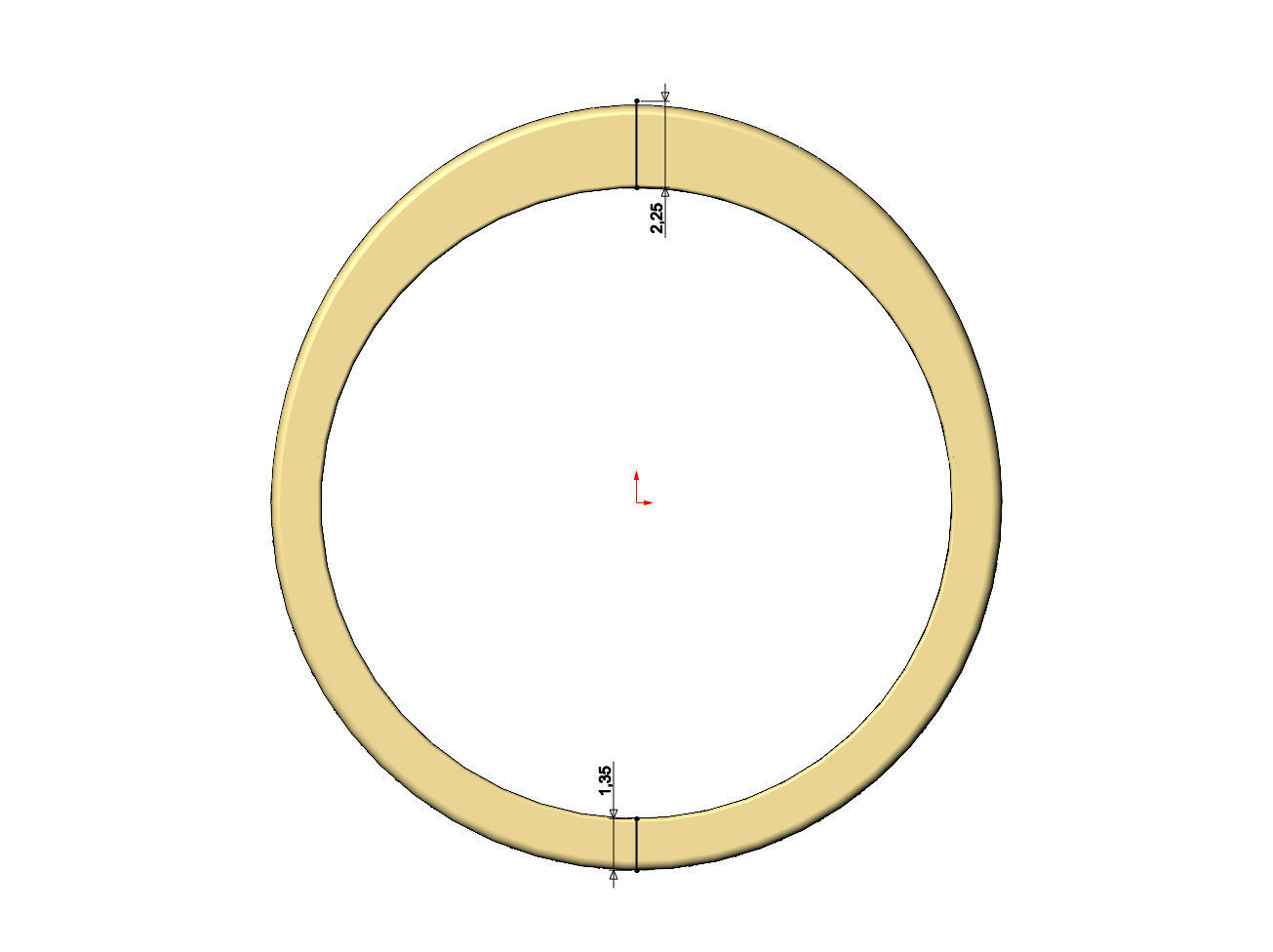 Simple concave band 3D print model_6