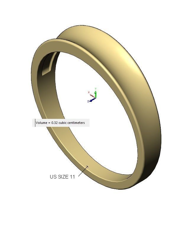 Simple concave band 3D print model_16