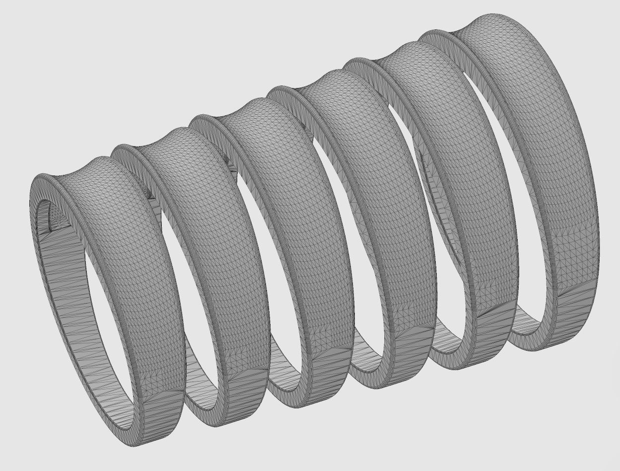 Simple concave band 3D print model_12