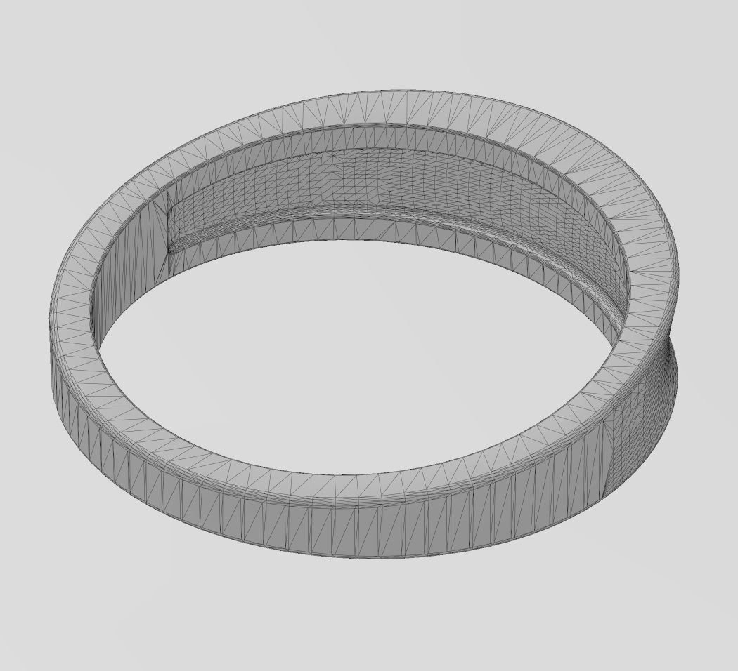 Simple concave band 3D print model_14