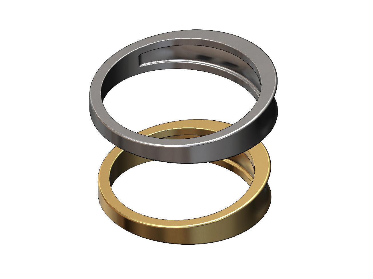 Simple concave band 3D print model_3