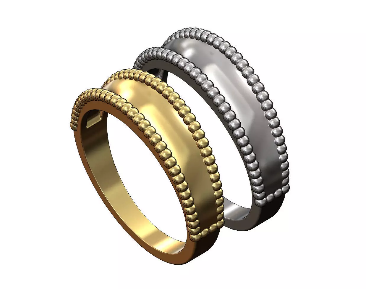 Bubble motif concave band 3D print model