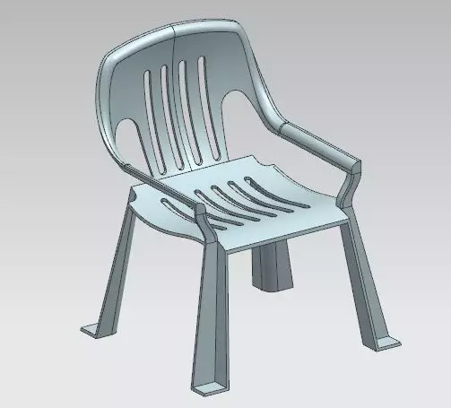 plastic chair 3D print model