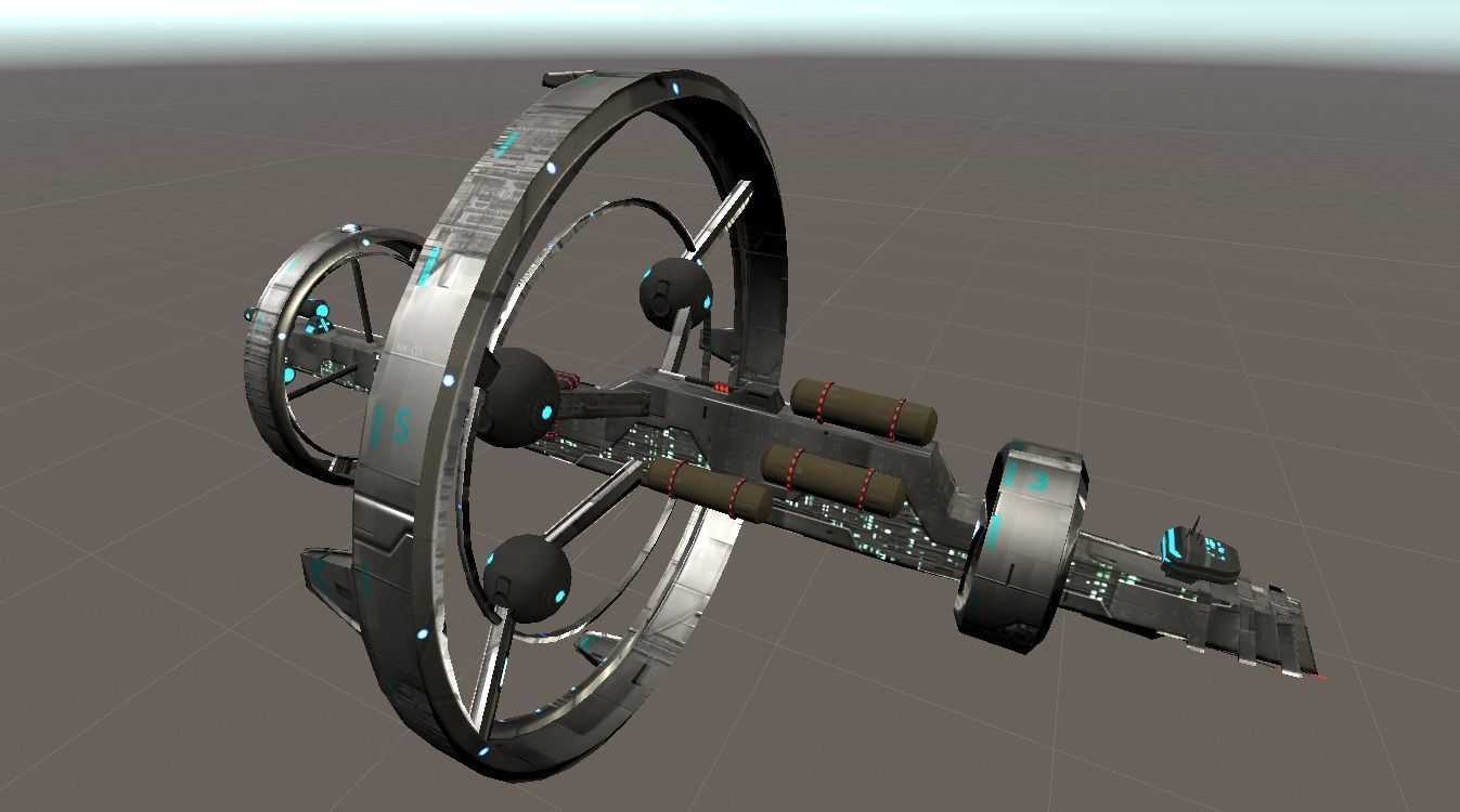 SpaceShip Nx-01 Low-poly 3D model_8