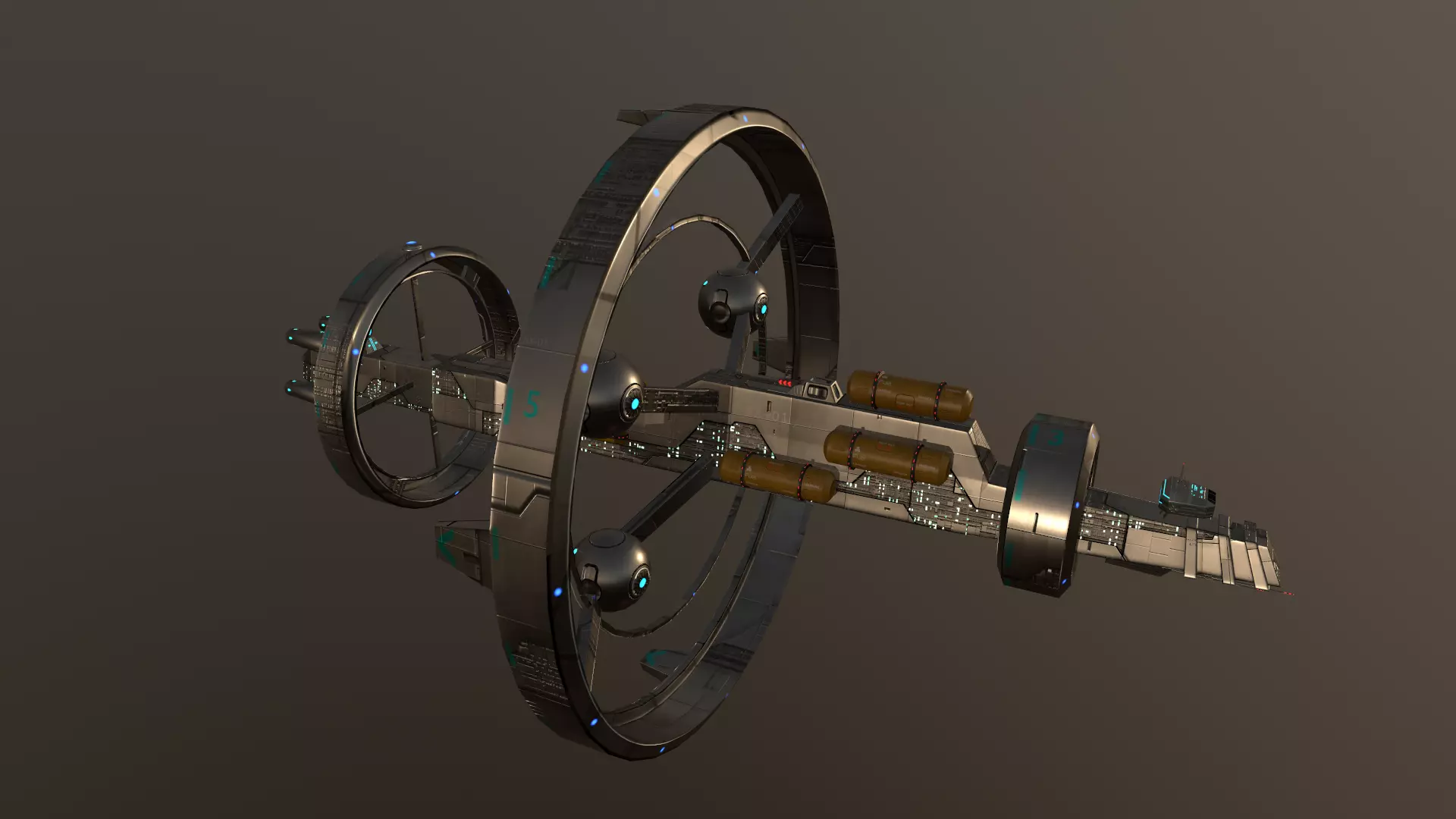 SpaceShip Nx-01 Low-poly 3D model_0