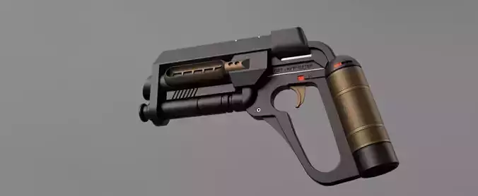 The 6th Day Foosh Gun Prop pistol 3D print model