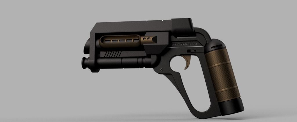 The 6th Day Foosh Gun Prop pistol 3D print model_3