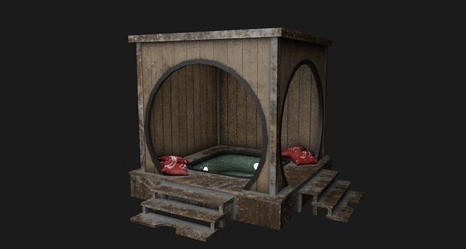 Inner peace gazebo Low-poly 3D model