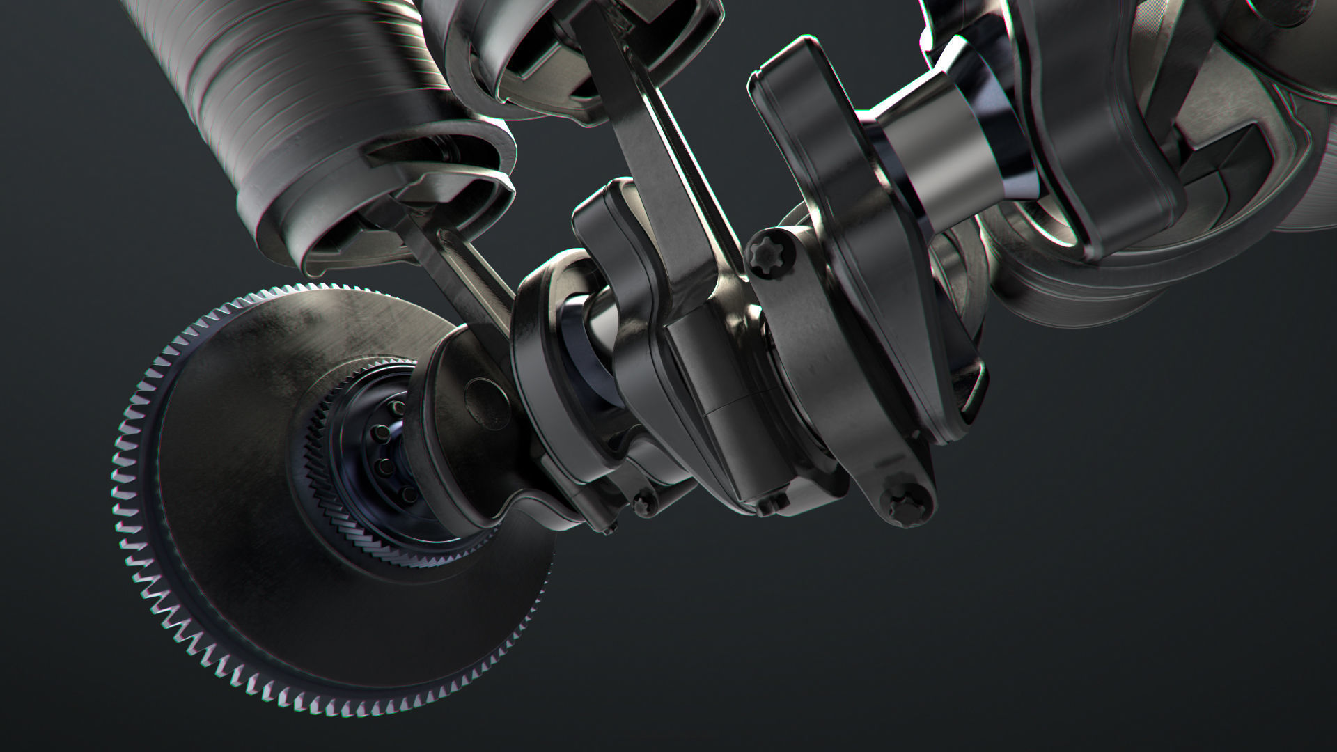 V8 Engine Working Animated 3D model_18