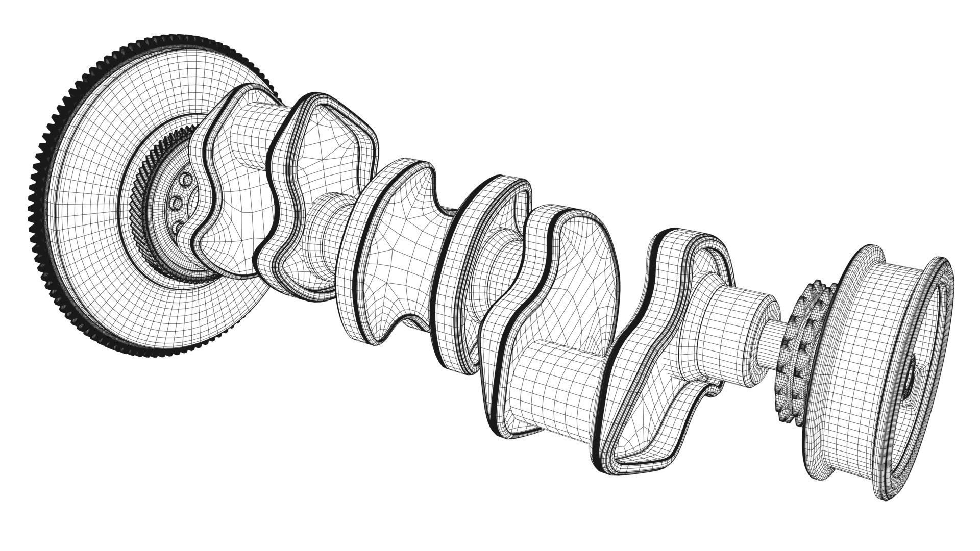 V8 Engine Working Animated 3D model_41