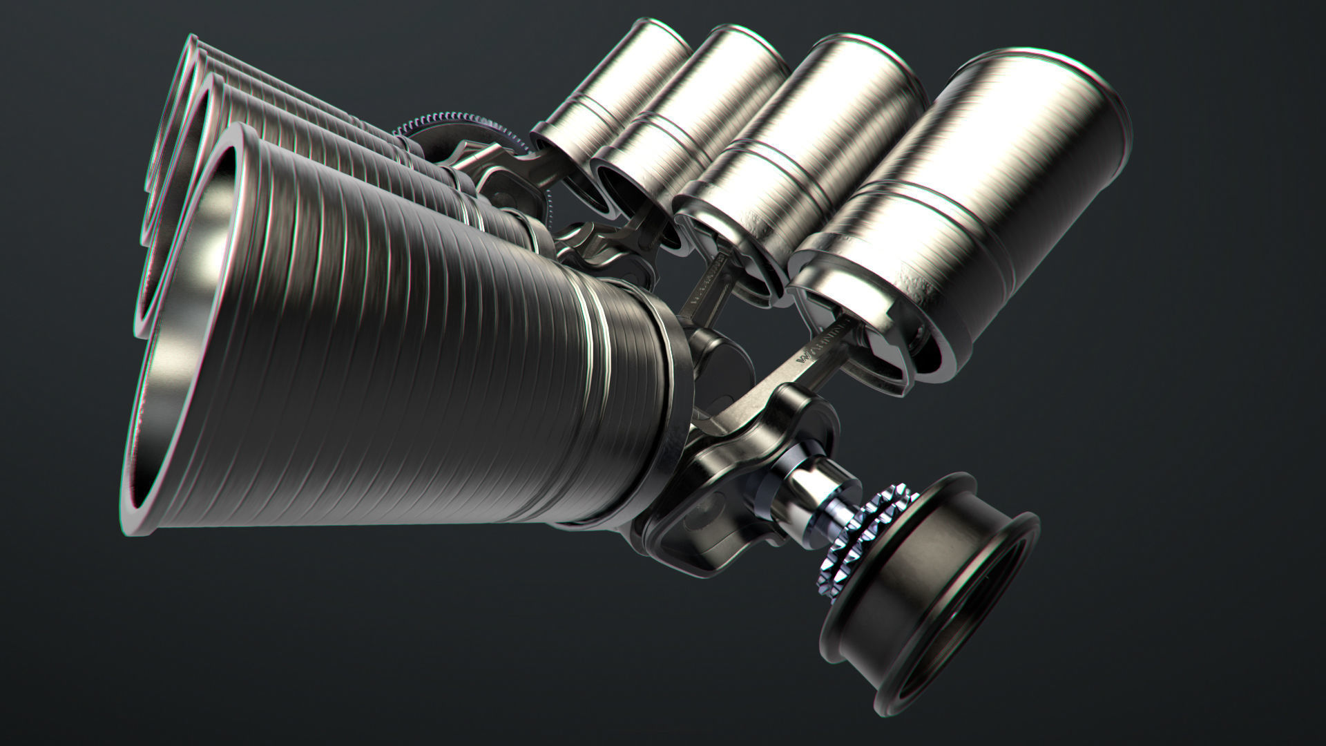 V8 Engine Working Animated 3D model_19