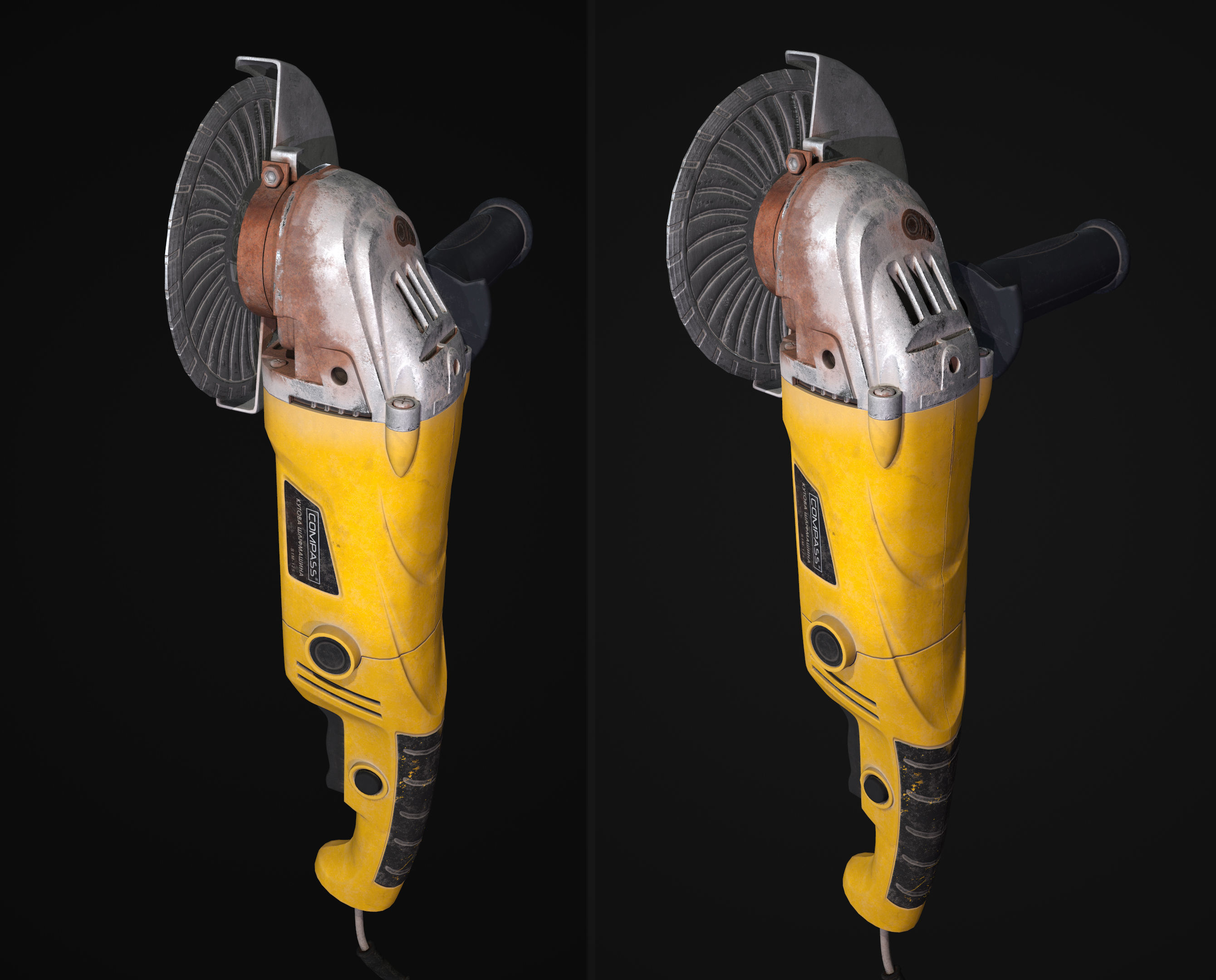 Grinder fish Low-poly 3D model_3