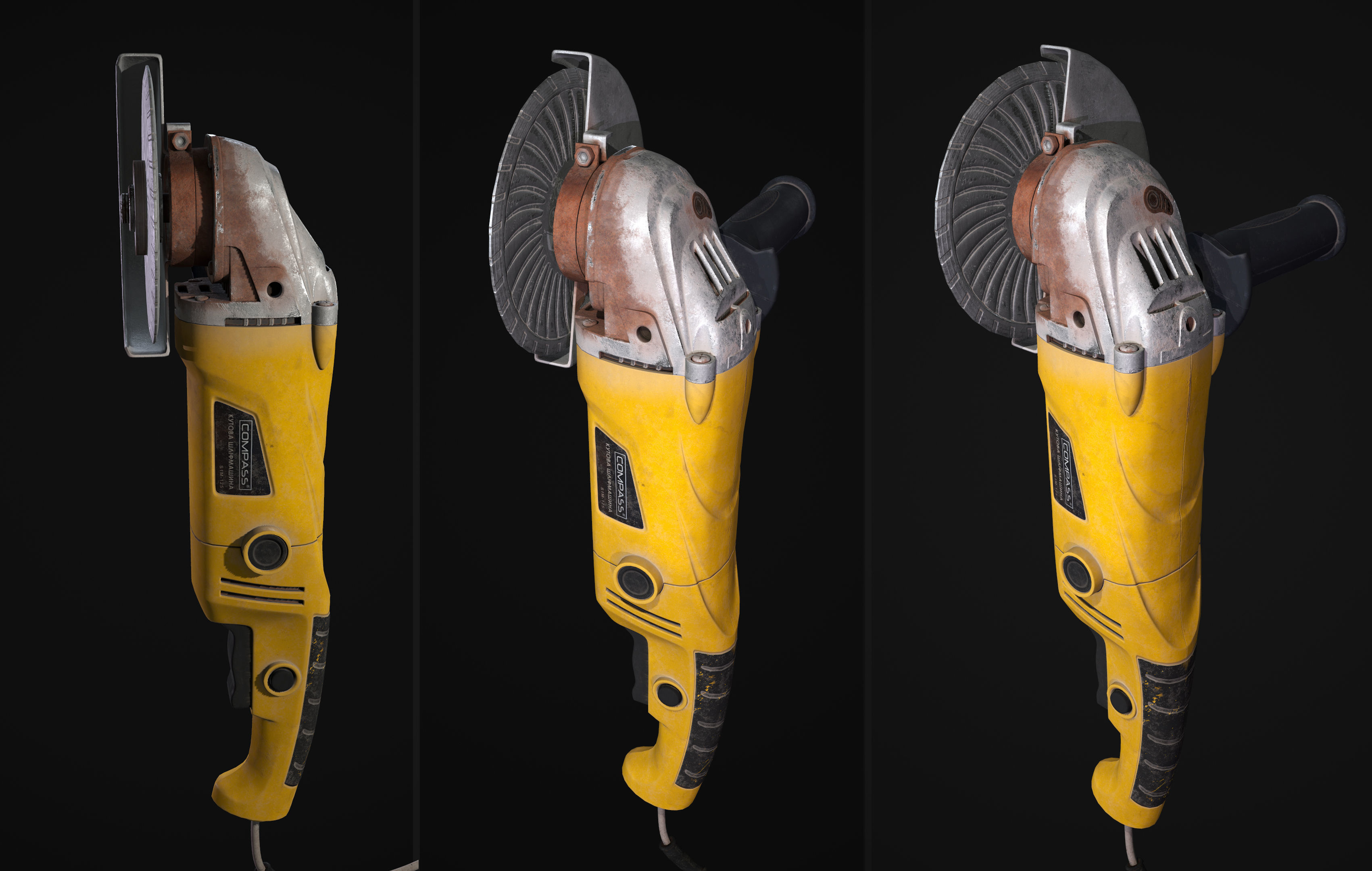 Grinder fish Low-poly 3D model_4