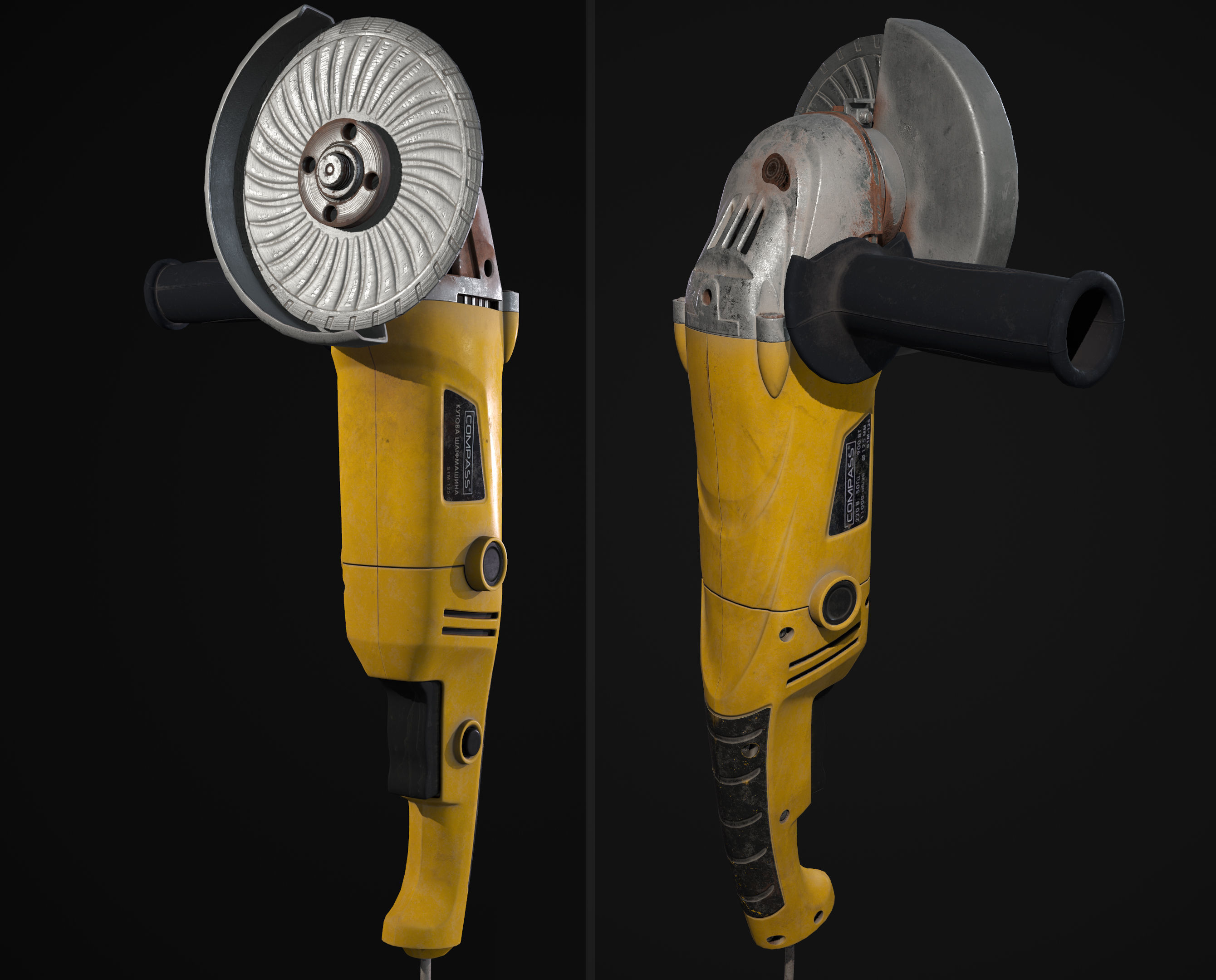 Grinder fish Low-poly 3D model_2