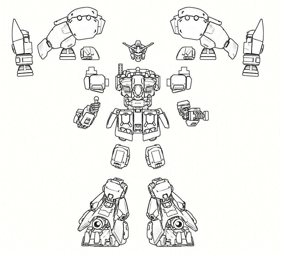 Gundam Physalis GP02 3D print model_3