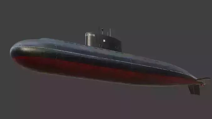 Kilo-636 Class Submarine Low-poly 3D model