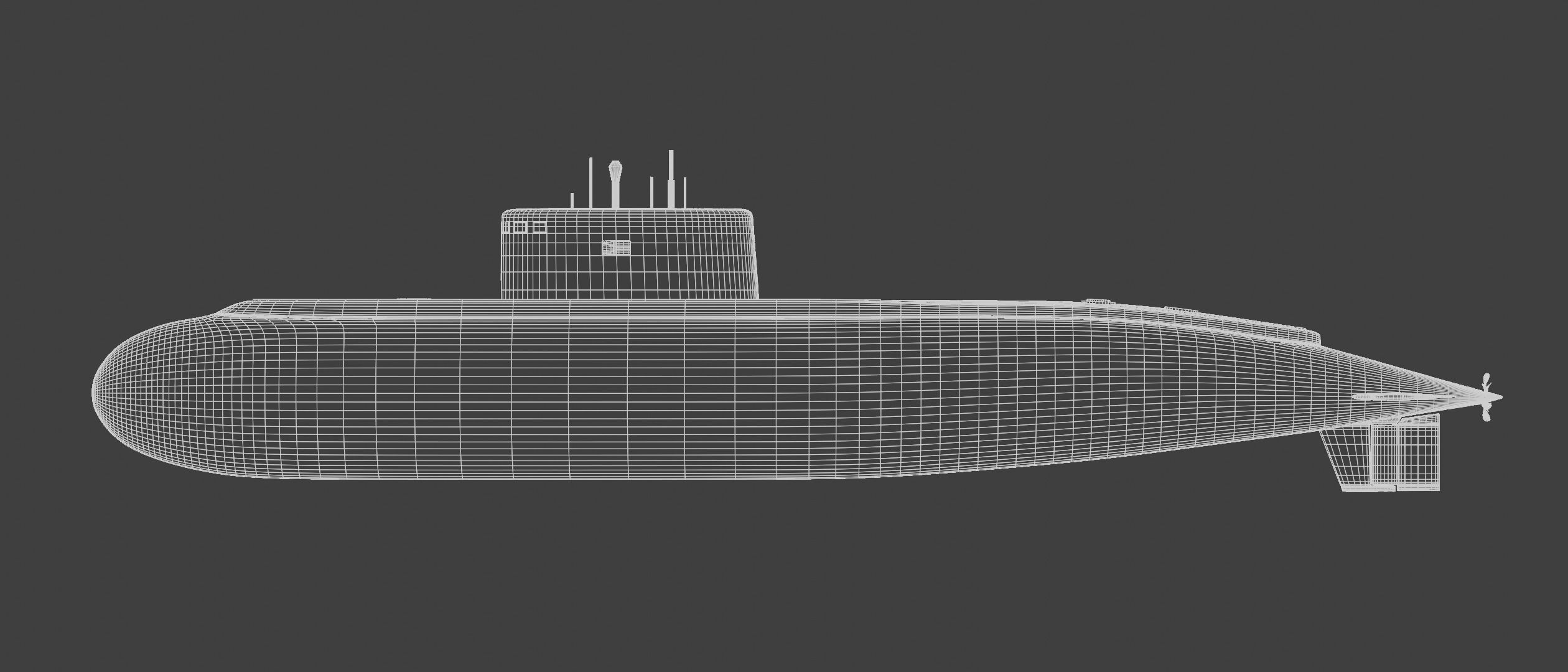 Kilo-636 Class Submarine Low-poly 3D model_9