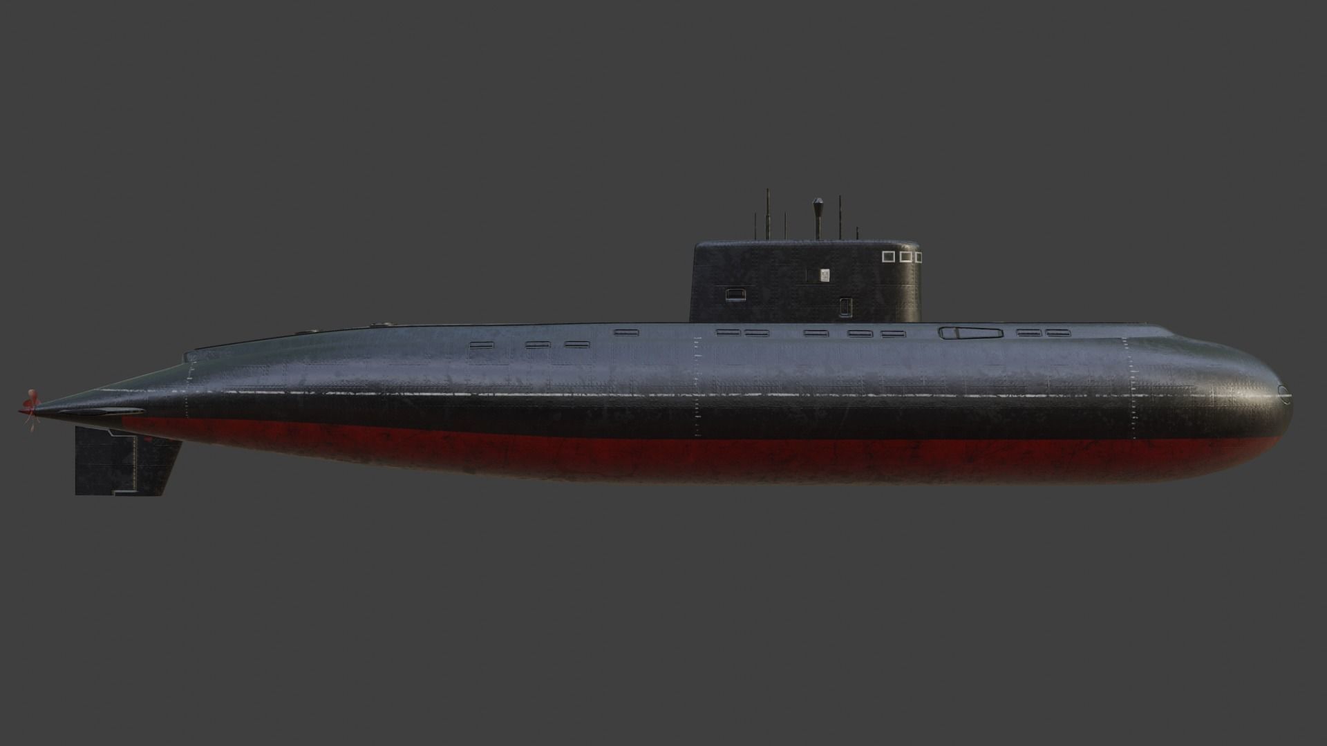 Kilo-636 Class Submarine Low-poly 3D model_5