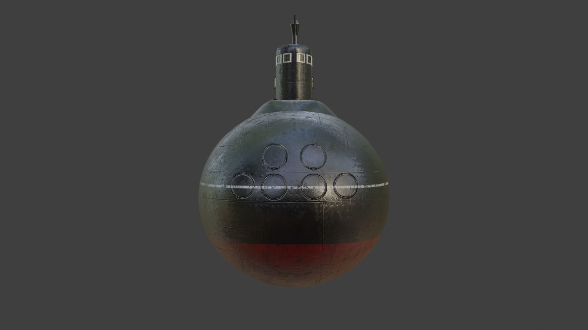 Kilo-636 Class Submarine Low-poly 3D model_8