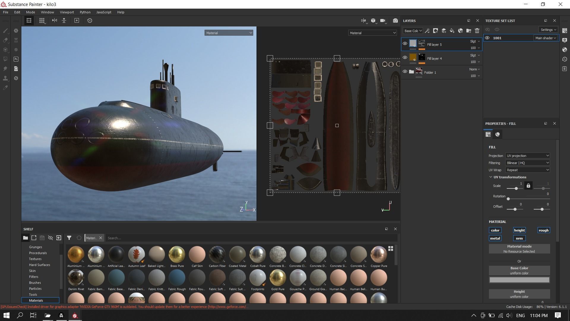 Kilo-636 Class Submarine Low-poly 3D model_11