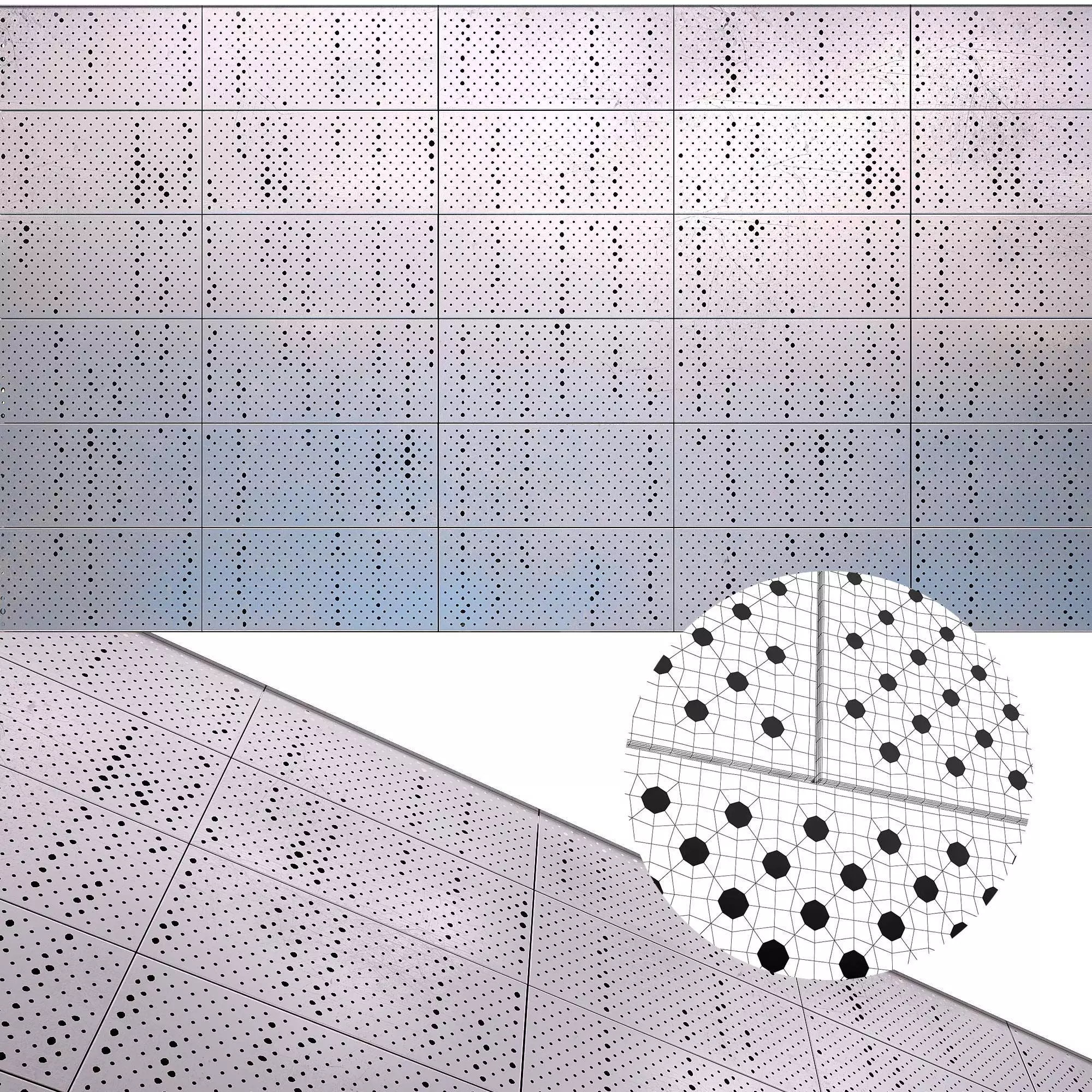 perforated metal panel 29 3D model