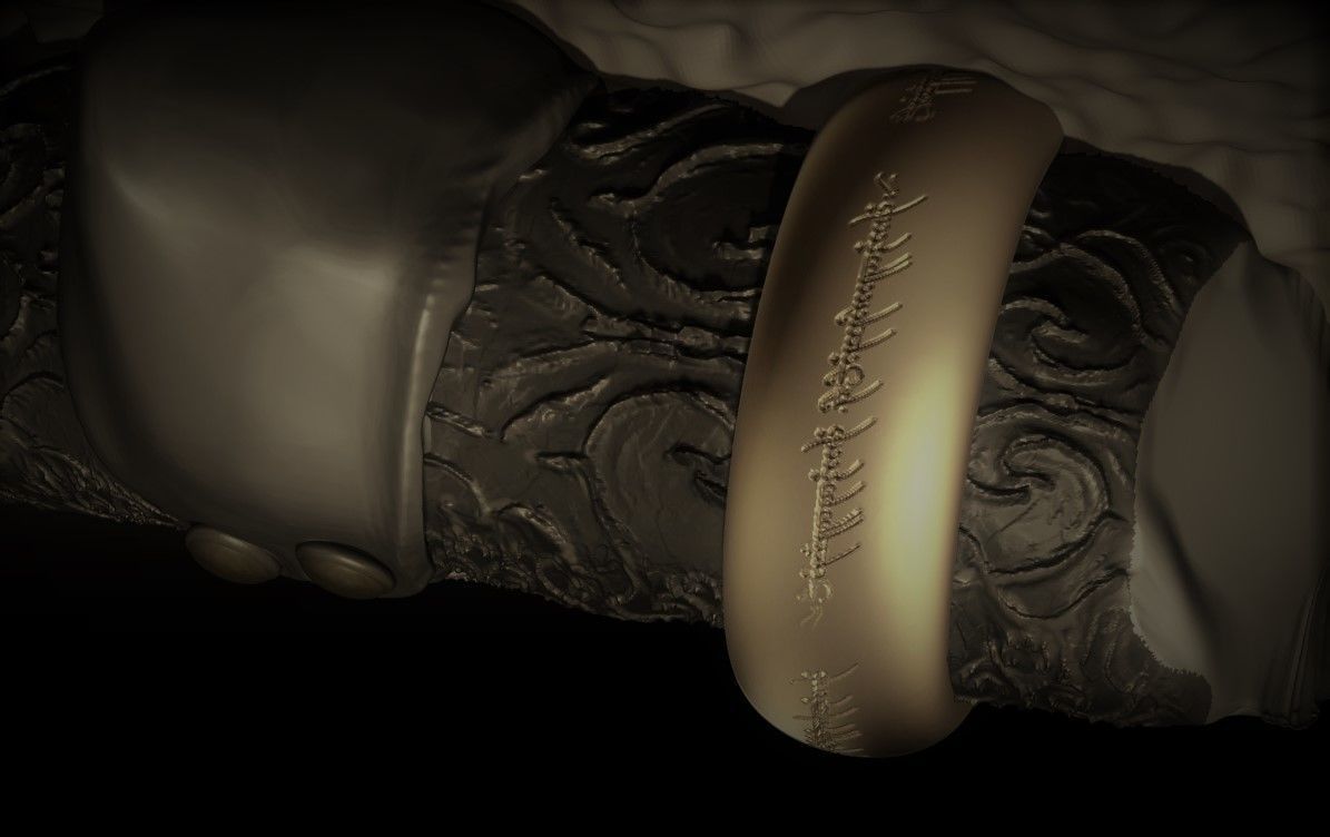 Lord of the ring Sauron Finger with ring HD 3D print model_7