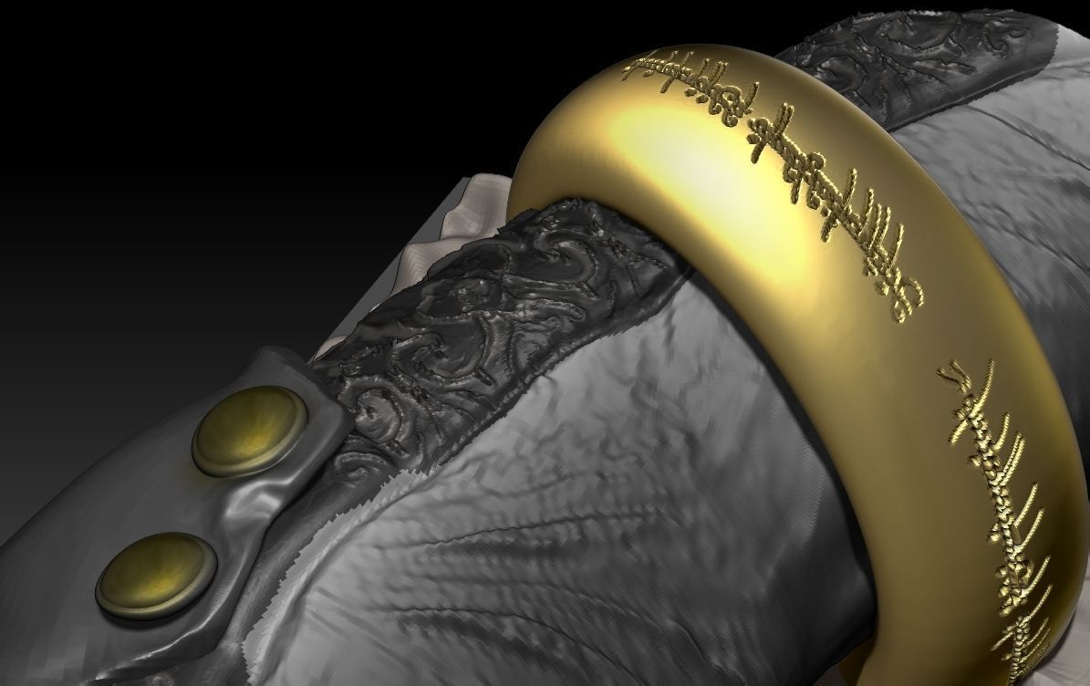 Lord of the ring Sauron Finger with ring HD 3D print model_4