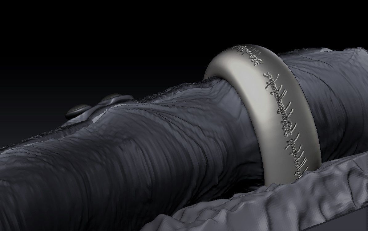 Lord of the ring Sauron Finger with ring HD 3D print model_8