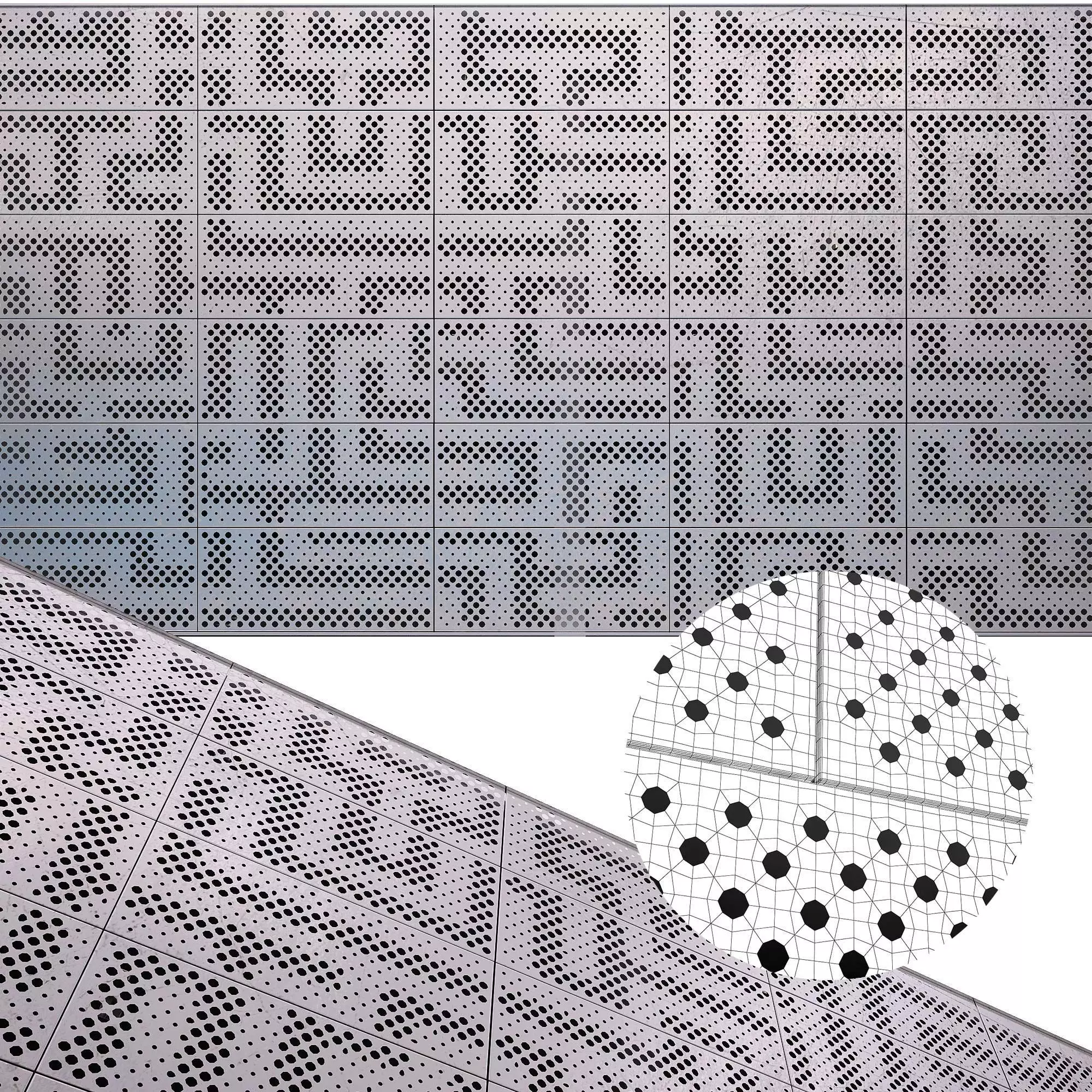 perforated metal panel 30 3D model_0
