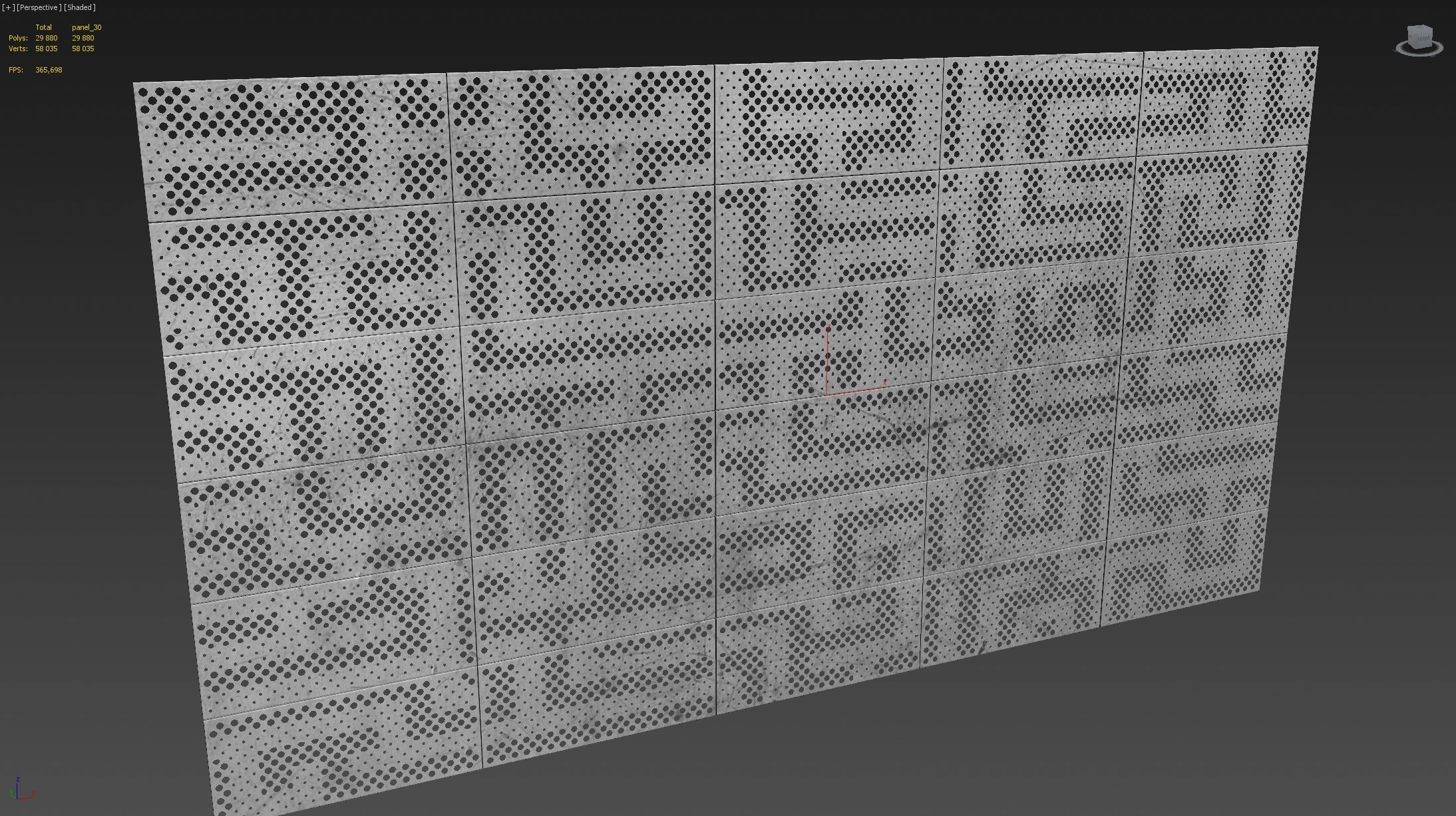perforated metal panel 30 3D model_1