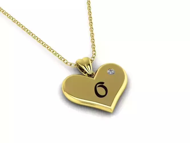 Alphabet ENAMEL Pendant Letter O