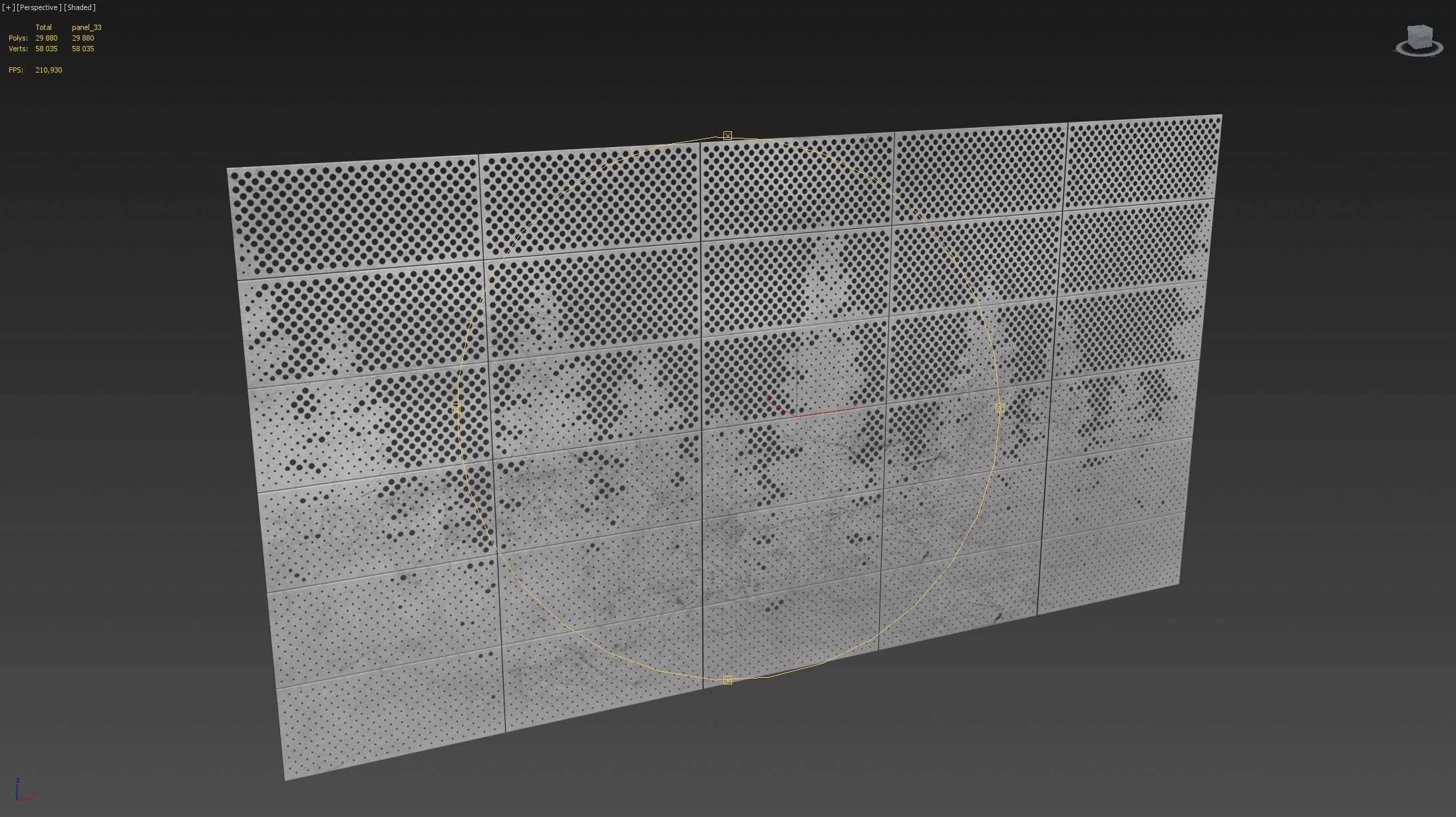perforated metal panel 33 3D model_1