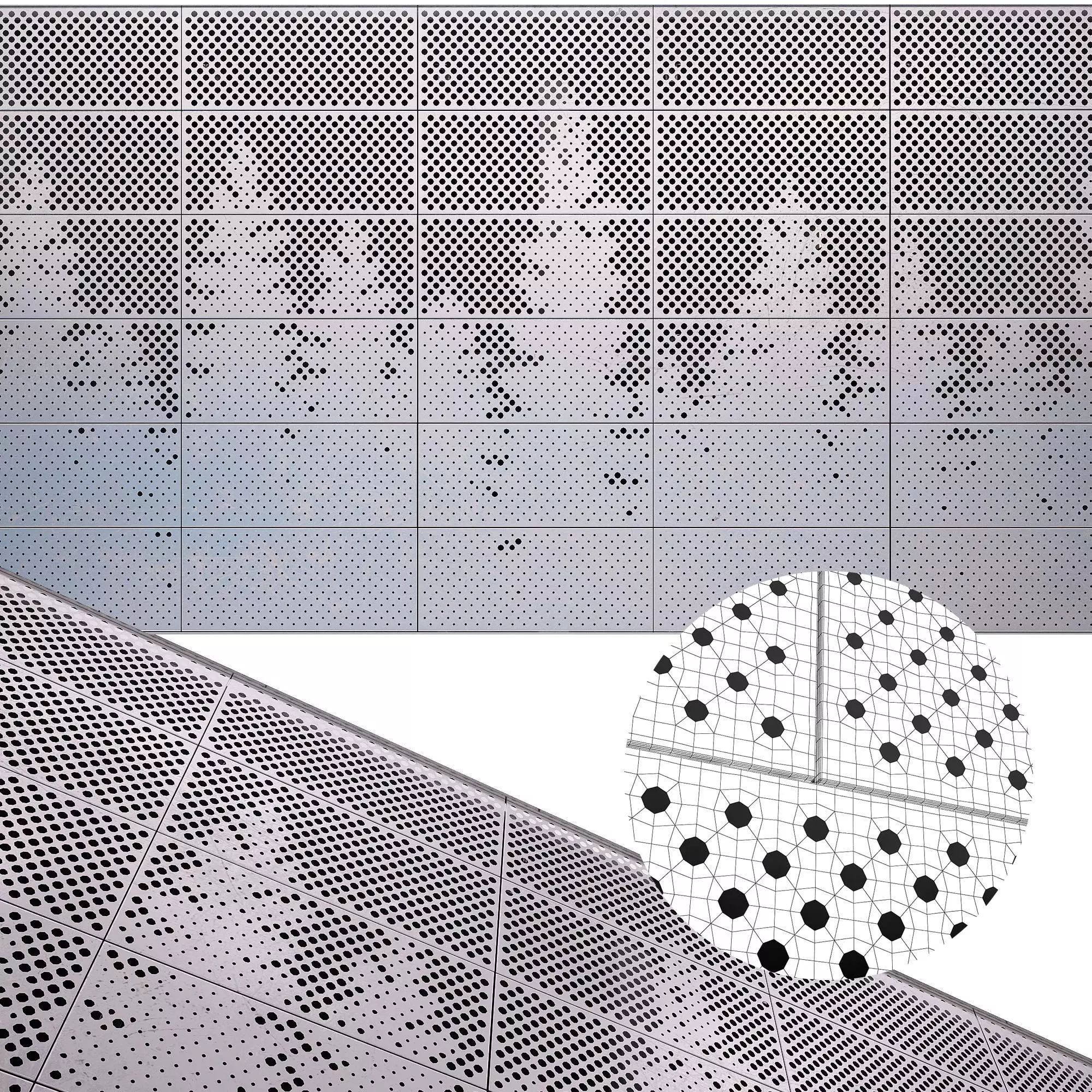 perforated metal panel 33 3D model_0