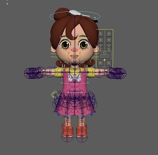Sister cartoon 3D model