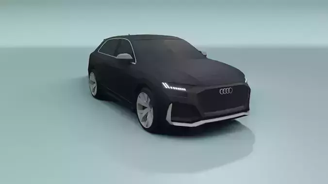 Audi Q8 RS low poly 3D model