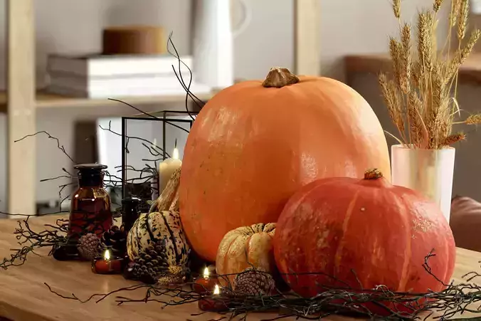 Realistic Pumpkin and Squash Pack - Scanned 3D model