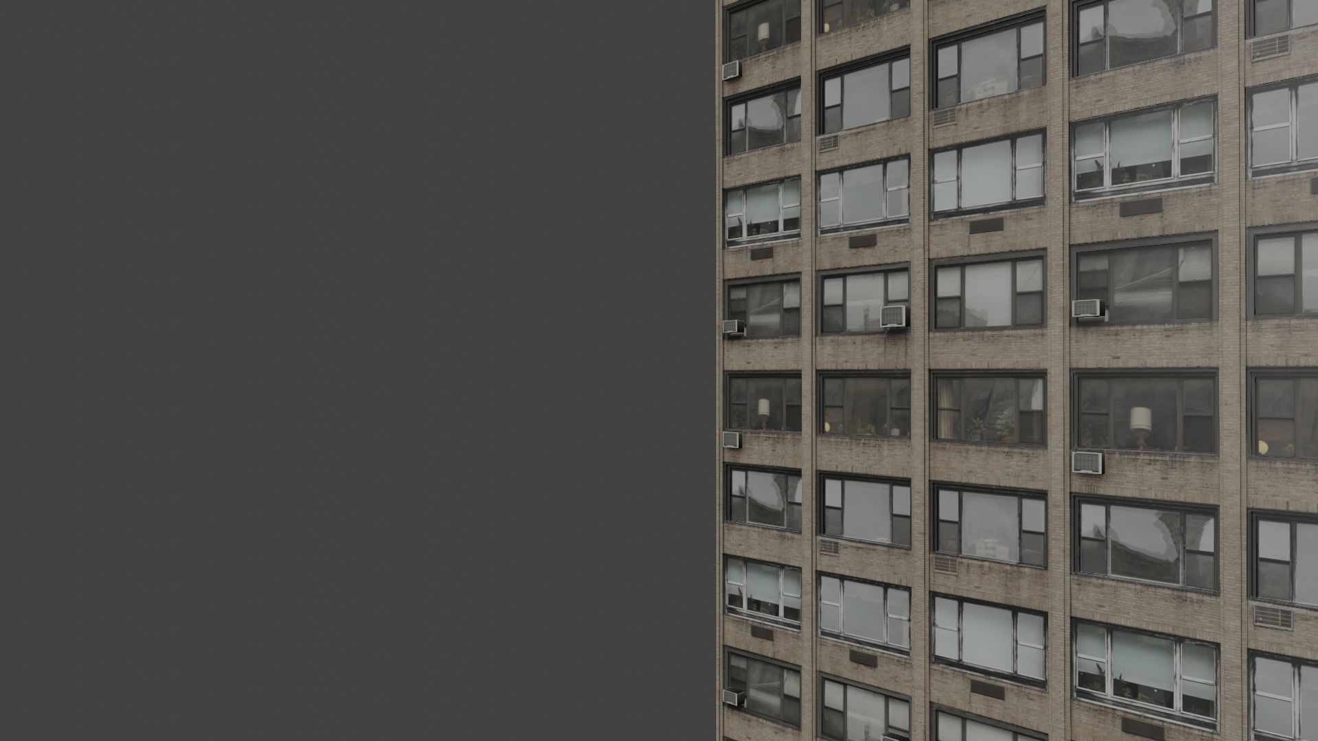 3d realistic building tall with windows 3D model_4