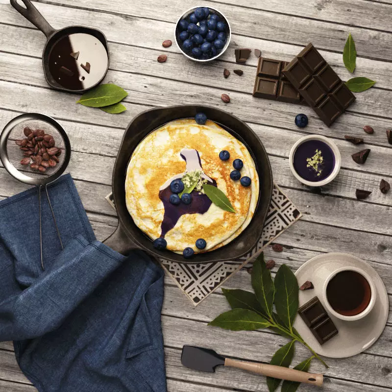 Breakfast Set 01 3D model_0