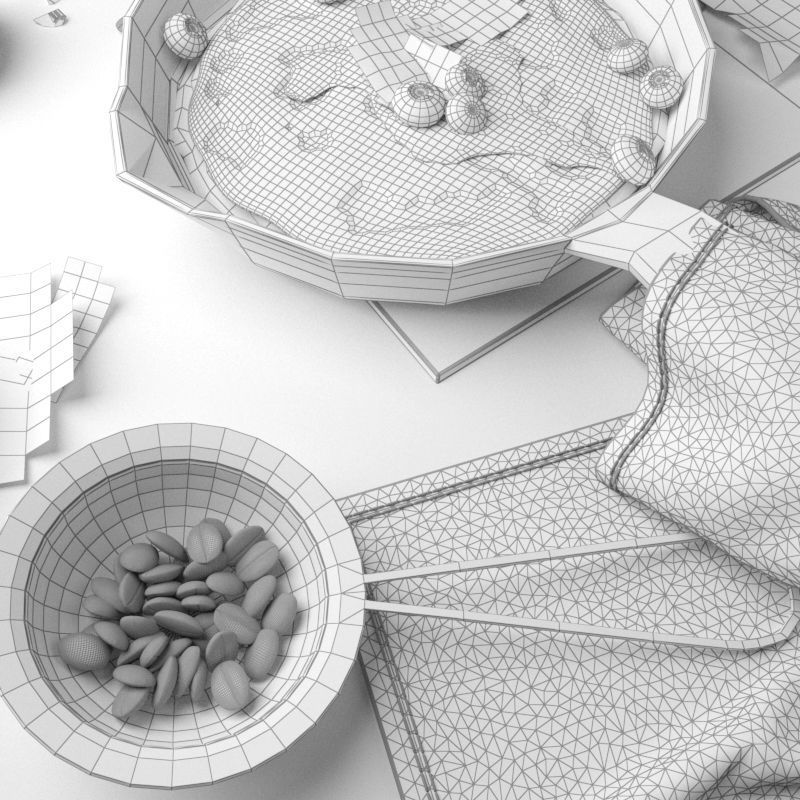 Breakfast Set 01 3D model_8