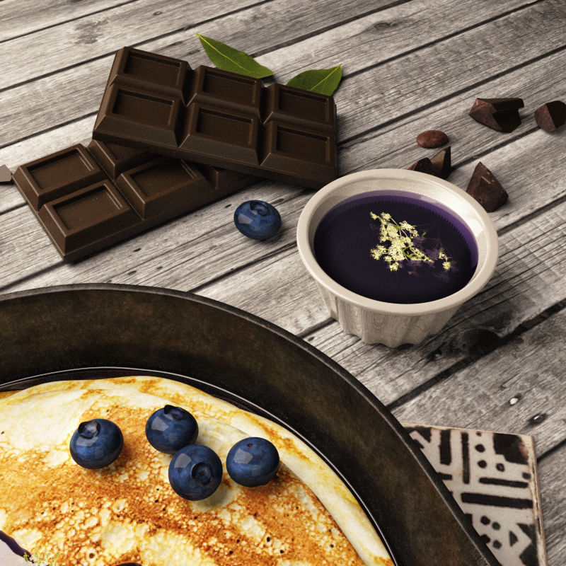 Breakfast Set 01 3D model_3