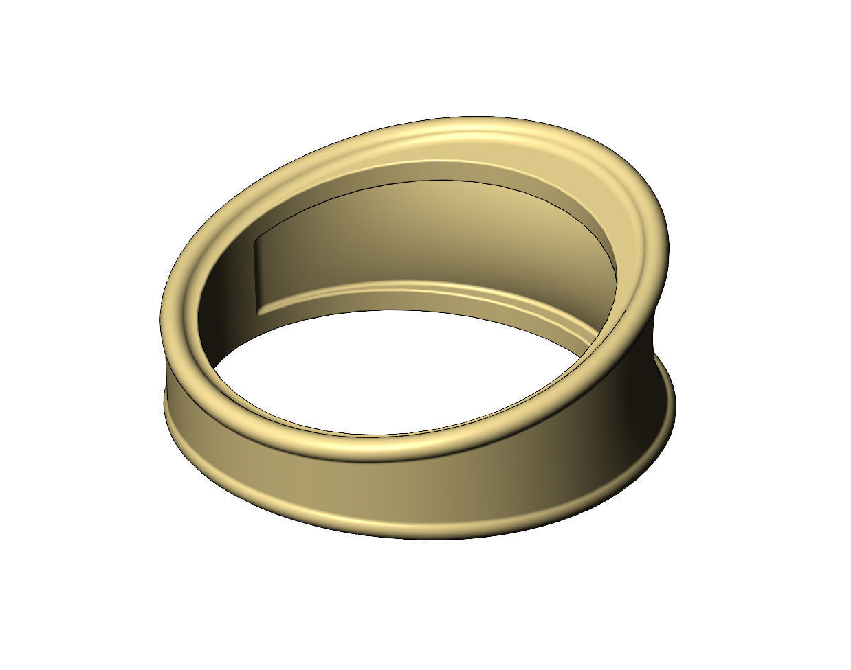 Large concave Statement ring with rope ornaments 3D print model_9